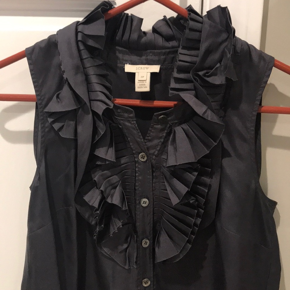 Silk sleeveless blouse